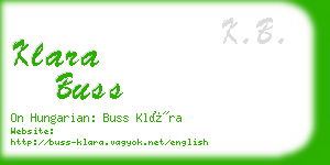 klara buss business card